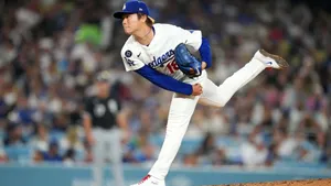 Yoshinobu Yamamoto Pitching Action Wallpaper