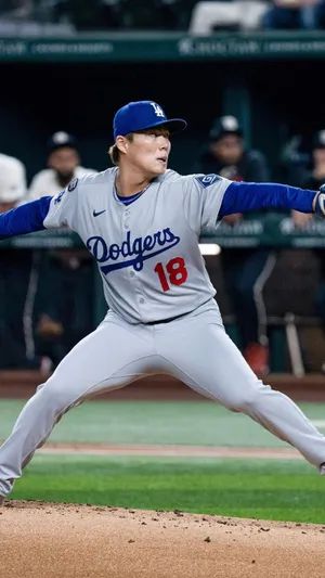 Yoshinobu Yamamoto Pitching Action Wallpaper