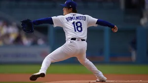 Yoshinobu Yamamoto Pitching Action Wallpaper