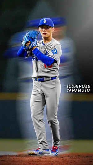 Yoshinobu Yamamoto Pitching Focus Wallpaper