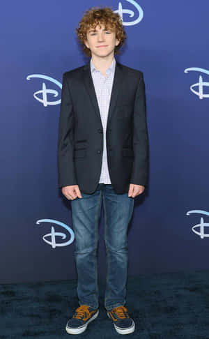 Young Actor At Disney Event Wallpaper