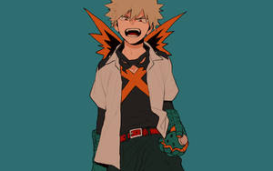 Young Angry Bakugou Wallpaper