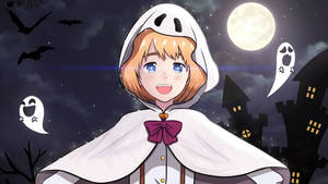 Young Armin Arlert During Halloween Wallpaper