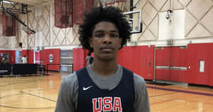 Young Basketball Player U S A Jersey Wallpaper