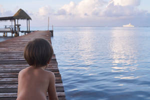 Young Boy In French Polynesia Wallpaper