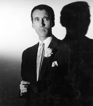 Young Christopher Lee In Black And White Wallpaper