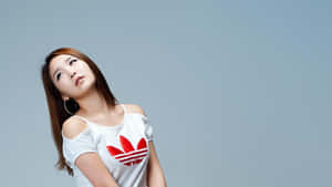 Young Female Model Adidas Wallpaper