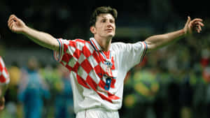 Young Footballer Davor Suker Game Wallpaper