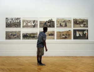 Young Gallery Visitor Wallpaper