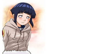 Young Hinata Hyuga Smiles Wallpaper