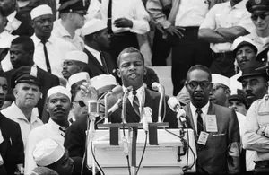 Young John Lewis Making A Speech Wallpaper