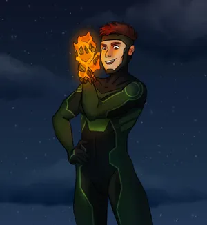 Young Justice Geo-force Fan Art Wallpaper