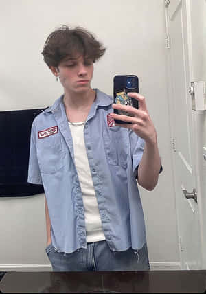 Young Man Mirror Selfie Wallpaper