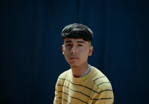 Young Manin Striped Sweater Wallpaper