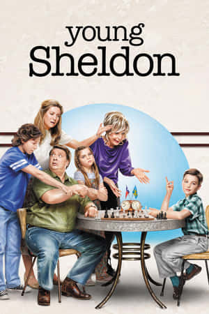 Young Sheldon Cast Promotional Poster Wallpaper