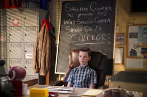 Young Sheldon College Presentation Wallpaper