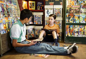 Young Sheldon Comic Book Store Scene Wallpaper