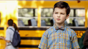 Young Sheldon School Bus Background Wallpaper