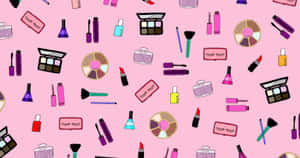 Young Woman With Cute Makeup And Colorful Eyeshadow Wallpaper