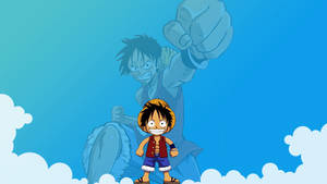 Younger And Adult Luffy Funny Wallpaper