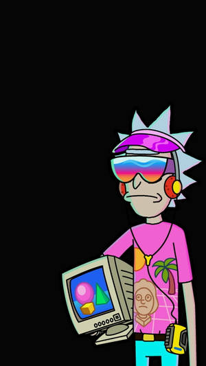 Youngster Rick And Morty Stoner Wallpaper