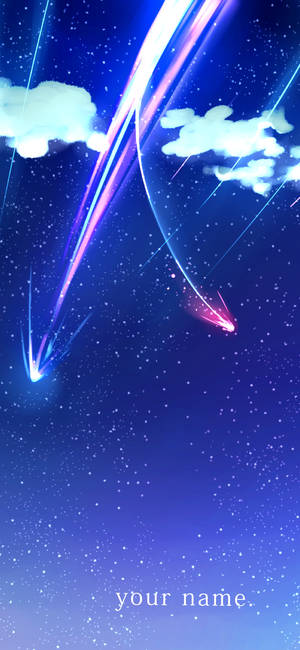 Your Name Iphone Meteors Sky Wallpaper