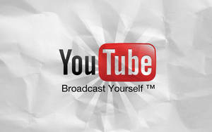 Youtube Logo Crumpled Paper Wallpaper