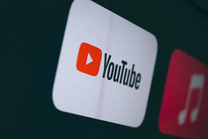 Youtube Logo On Gadget Screen Wallpaper