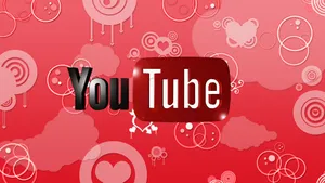 Youtube Logo On Geometric Design Wallpaper