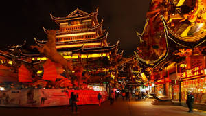 Yu Garden In Shanghai Wallpaper