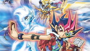 Yu-gi-oh! Astral Character And His Monsters In Action Wallpaper