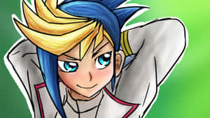 Yu-gi-oh!'s Yugo, The Synchro Duelist In Action Wallpaper