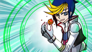 Yu-gi-oh! Yugo Showcasing His Impressive Skills In A Duel Wallpaper