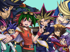 Yu-gi-oh! Yuto Dueling In Action Wallpaper