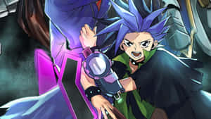 Yu-gi-oh Yuto With His Dark Rebellion Xyz Dragon Wallpaper