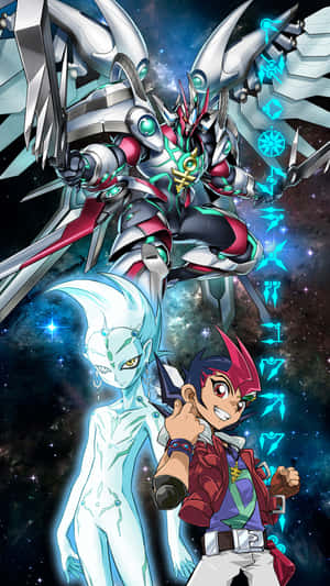 Yu-gi-oh! Zexal Astral And Yuma Character Art Wallpaper