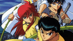 Yu Yu Hakusho Anime Poster Featuring The Main Characters Wallpaper