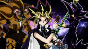 Yugi Muto In Action During A Duel Wallpaper