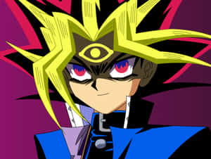 Yugi Muto: Master Duelist Unleashes Dark Magician Wallpaper