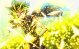 Yugi Muto, The King Of Games, In An Intense Duel Wallpaper