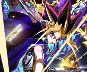 Yugi Muto, The Master Duelist, In An Intense Moment Wallpaper