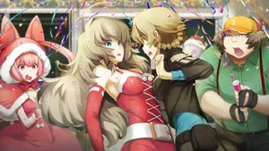 Yuki Amane, A Charming Character Illustration On A Vibrant Background Wallpaper