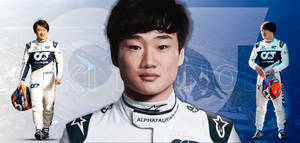 Yuki Tsunoda Alphatauri Driver Wallpaper
