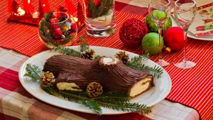 Yule Log Cake Tradition Wallpaper