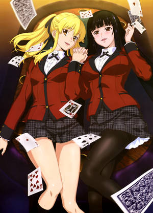 Yumeko Jabami And Mary Saotome, The Two Key Players In Kakegurui Wallpaper