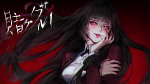 Yumeko Jabami Anime Character Red Aura Wallpaper