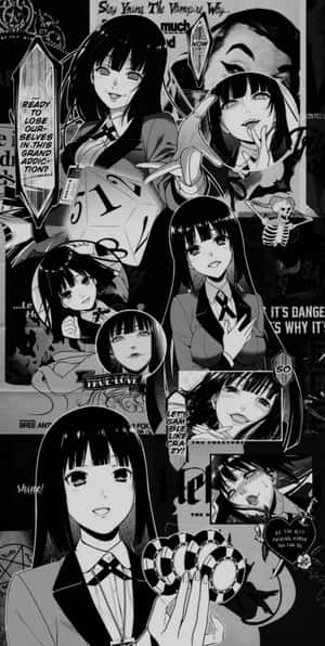 Yumeko Jabami Gambling Collage Wallpaper