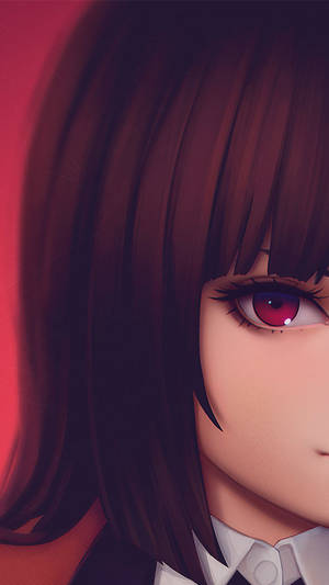 Yumeko Jabami's Eye Magnifies Her Determination Wallpaper