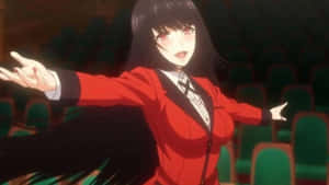 Yumeko Jabami's Intense Gambling Scene Wallpaper