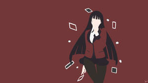 Yumeko Jabami Stuns Her Opponents In Kakegurui Wallpaper